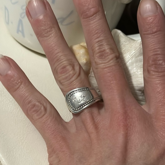 Vintage Ring-Silver-Repurposed Oneida Flatware - Picture 9 of 16